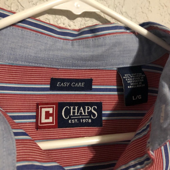 Chaps button up men’s red shirt - Picture 3 of 4
